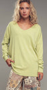 Urban Daizy Relaxed Soft V-Neck High-Low Tunic Sweater Carnation Tunic Sweater - Women's (UDZ-KN-01042) – alternate view 15