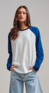 All-Star Vintage Baseball Tee in BLUE - Women's T-Shirts & Polos | Urban Daizy