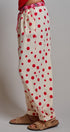 Retro Candy Pop Polka Dot Pants in CREAM RED - Women's Pants | Urban Daizy