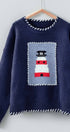 Lighthouse Knit Sweater in NAVY - Women's Sweaters | Urban Daizy