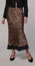 Leopard Print Lace Hem Maxi Skirt in LEOPARD - Women's Maxi Skirts | Urban Daizy