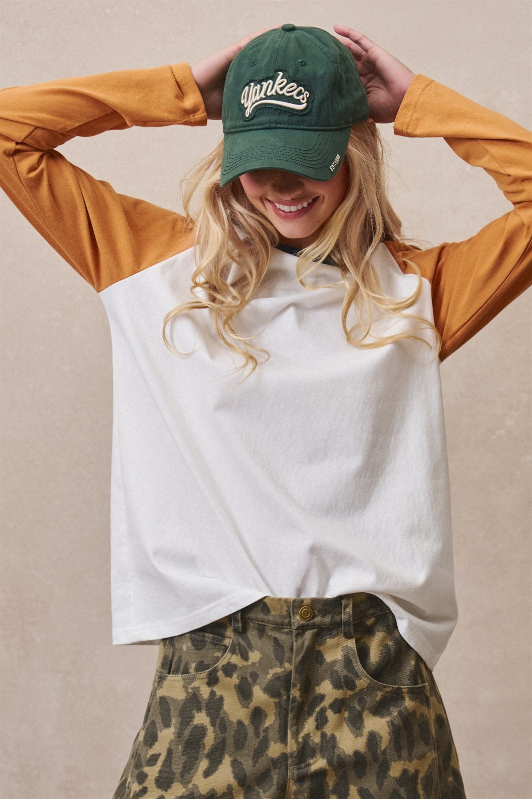 All-Star Vintage Baseball Tee in ORANGE - Women's T-Shirts & Polos | Urban Daizy