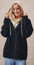 Hooded Wool Blend Oversized Short Coat in BLACK - Women's Coats | Urban Daizy