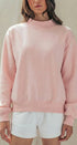 Urban Daizy Mock Neck Drop Shoulder Sweatshirt Ivory Sweatshirt - Women's (UDTP1437-Ivory) – alternate view 7