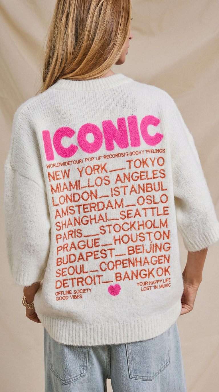 Iconic City Graphic Back Knit Sweater