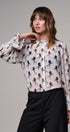Midnight Stallion Blouse in IVORY BLACK - Women's Shirts & Blouses | Urban Daizy
