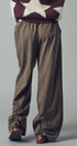 Urban Daizy Drawstring Waist Wide-Leg Relaxed Pants Olive Pants - Women's (UDZ-TP-00814) – alternate view 6