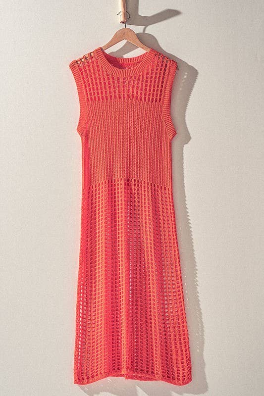 Urban Daizy Crochet Knit Hollow Out Cap Sleeve Maxi Dress Black Dress - Women's (UDZ-DR-00126) – alternate view 29