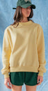 Urban Daizy Mock Neck Drop Shoulder Sweatshirt Ivory Sweatshirt - Women's (UDTP1437-Ivory) – alternate view 2