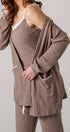 Urban Daizy Pointelle Knit Lace-Trim Pocket Cardigan Cocoa Cardigan - Women's (UDZ-KN-01037) – alternate view 5