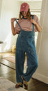 Wide Leg Denim Overalls with Utility Pockets in DENIM - Women's Jumpsuits | Urban Daizy