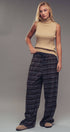 Urban Daizy Plaid Wide-Leg Lounge Pants Brown-Multi Lounge Sweatpants/Joggers - Women's (UDZ-KN-00150) – alternate view 8