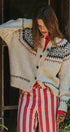 Fair Isle Nordic Toggle Knit Cardigan | wholesale cardigan - women's | Urban Daizy