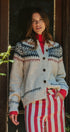 Fair Isle Nordic Toggle Knit Cardigan | wholesale cardigan - women's | Urban Daizy