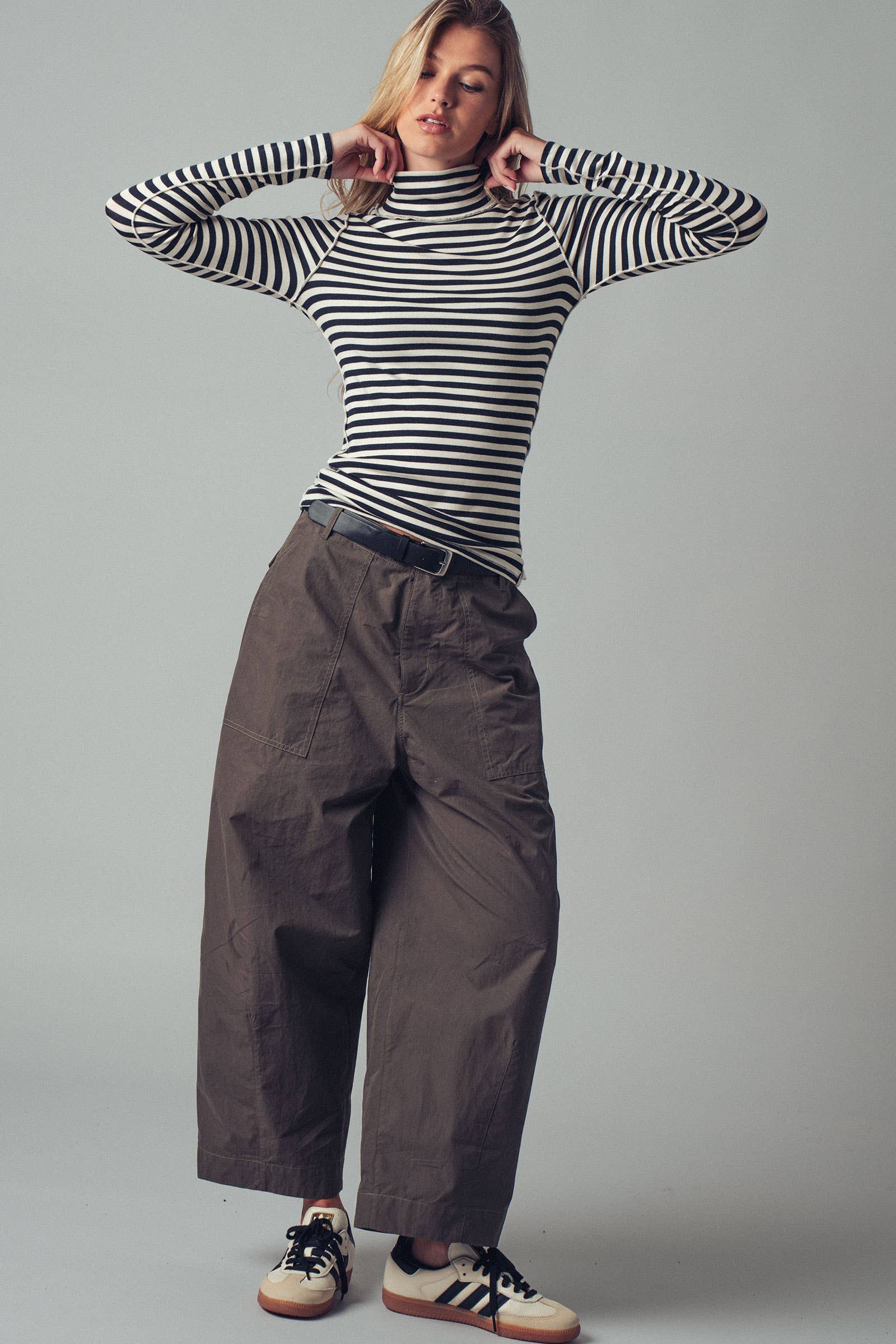 Urban Daizy Boho Relaxed Wide-Leg Cargo Pants Olive Pants - Women's (UDZ-TP-00814) – alternate view 17