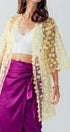 Urban Daizy Romantic Sheer Floral Embroidered Duster Length Kimono Yellow Kimono - Women's (UDZ-KN-00020) – alternate view 17