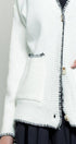 Urban Daizy Contrast Stitch Button Front Relaxed Knit Cardigan Ivory Cardigan - Women's (UDZ-KN-00413) – alternate view 4