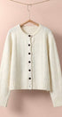 Elegant Wool Blend Cardigan with Lace Trim Detail in OATMEAL IVORY - Women's Cardigans & Shrugs | Urban Daizy