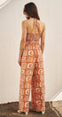 Urban Daizy Geometric Print Halter Belted Wide Leg Jumpsuit Blush Jumpsuit - Women's (TNJU0181-Blush) – alternate view 14