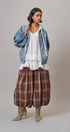 Hooded Denim Zip Up Jacket with French Terry Hood in DENIM - Women's Jackets & Blazers | Urban Daizy
