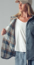 Urban Daizy Plaid Lined Corduroy Flannel Shacket Black Shirt Jacket Shacket - Women's (UDZ-OT-00018) – alternate view 14