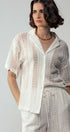 Urban Daizy Open Knit Button-Down Oversized Shirt Black Button Down Shirt - Women's (UDZ-TP-00111) – alternate view 7