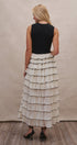 Tiered Ruffle Maxi Dress with Contrast Trim in BLACK - Women's Cocktail Dresses | Urban Daizy