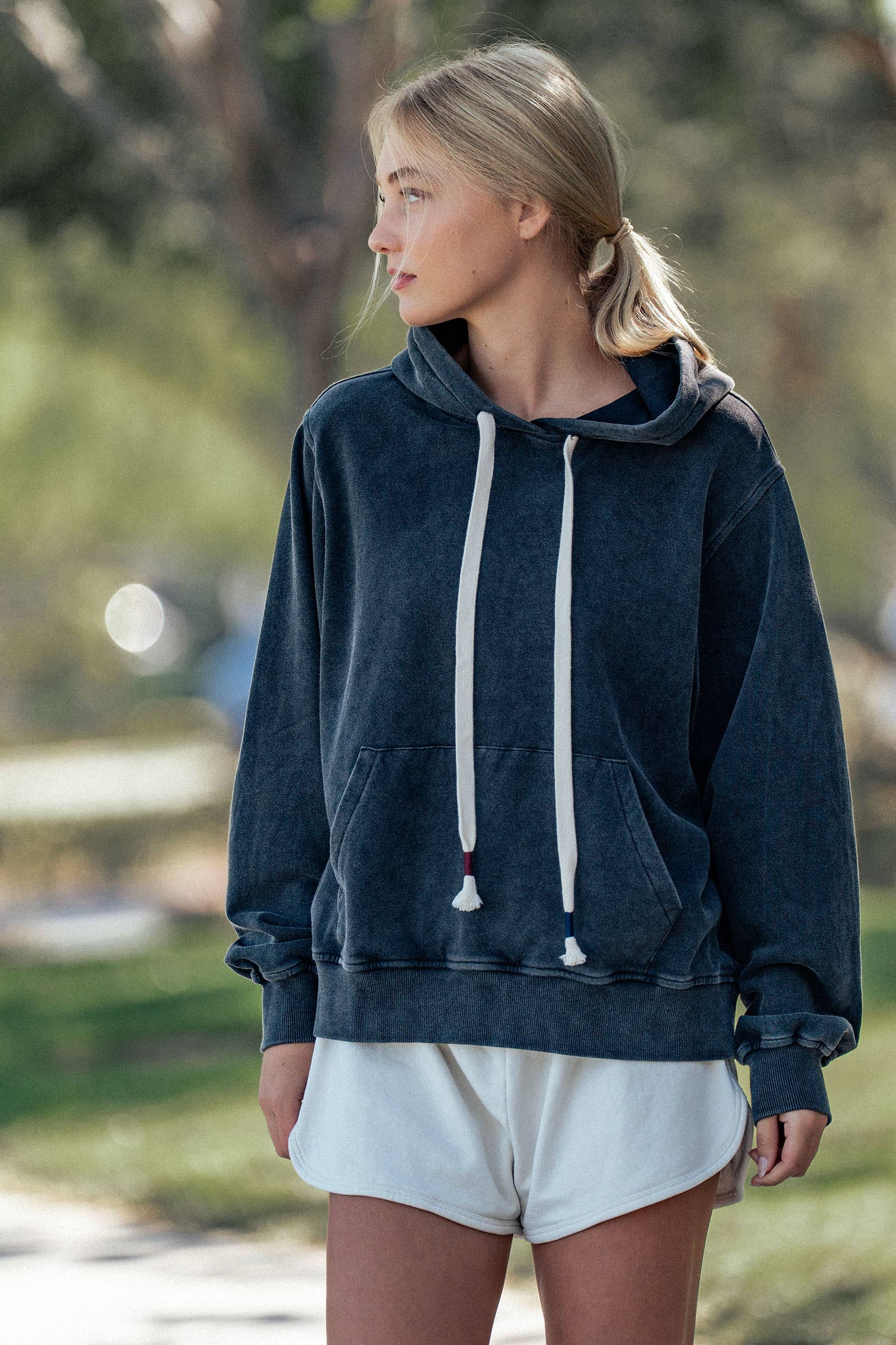 Vintage Wash Oversized Brushed Hoodie