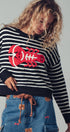 Urban Daizy Embroidered Red Lobster Nautical Statement Sweater Ivory Knit Sweater - Women's (UDZ-KN-00600) – alternate view 9