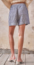 Urban Daizy Linen Drawstring Relaxed Shorts Blue-Stripe Shorts - Women's (TNPT0831-Blue-Stripe) – alternate view 5