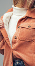 Urban Daizy Oversized Sherpa Lined Corduroy Shacket Beige Shirt Jacket Shacket - Women's (UDZ-OT-00163) – alternate view 18