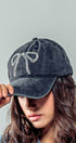Urban Daizy Rhinestone Bow Embellished Baseball Cap Black Baseball Cap - Women's (UDZ-AC-00113) – alternate view 9