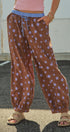 Retro Candy Pop Polka Dot Pants in BROWN BLUE - Women's Pants | Urban Daizy