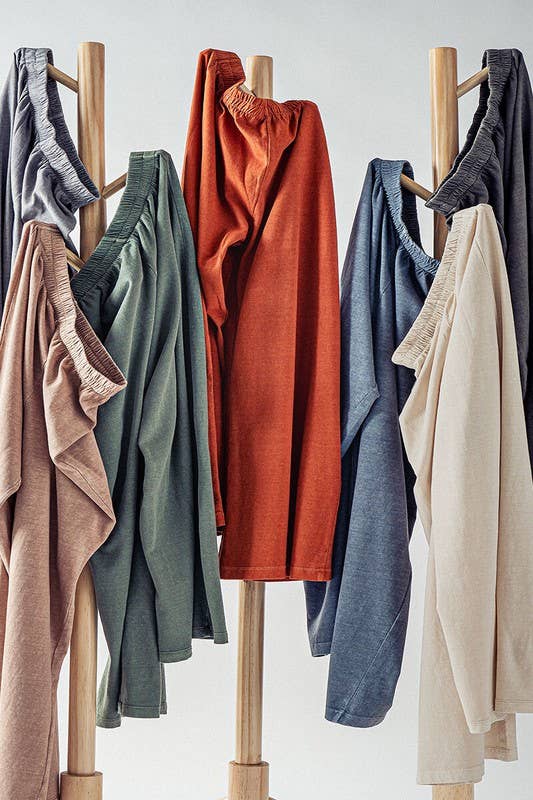 Vintage Wash Cotton Flare Yoga Pants