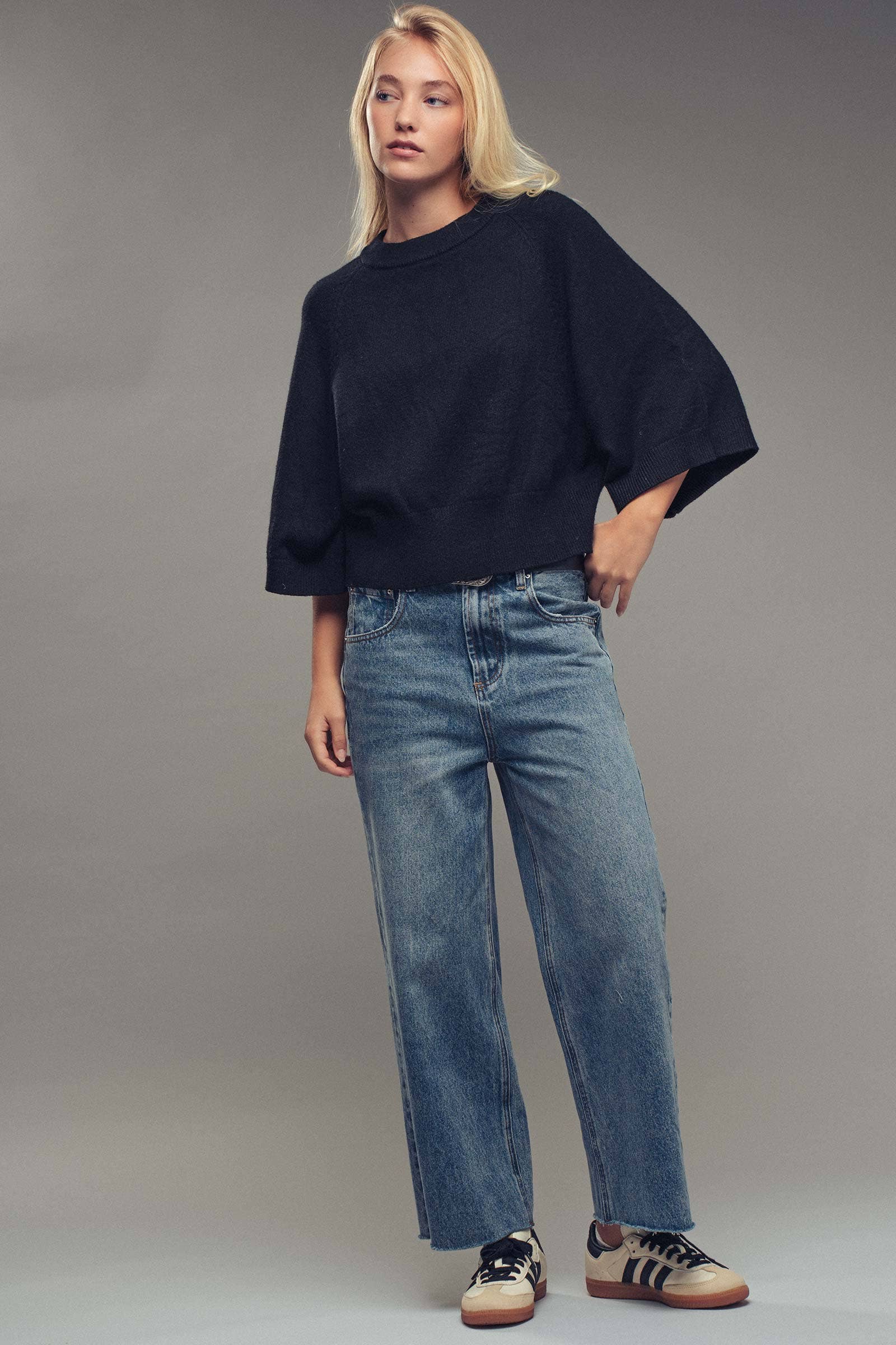 Urban Daizy Batwing Sleeve Sweater Top Black Knit Sweater - Women's (UDZ-KN-00652) – alternate view 15