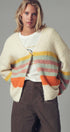 Urban Daizy Boho Stripe Cardigan Cream-Multi Cardigan - Women's (UDZ-KN-00358)