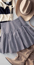 Urban Daizy Gingham Side-Button Mini Skirt Blue Skirt - Women's (UDZ-SK-00153) – alternate view 2