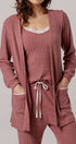 Urban Daizy Pointelle Knit Lace-Trim Pocket Cardigan Cocoa Cardigan - Women's (UDZ-KN-01037) – alternate view 3
