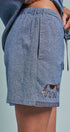 Sweet Cowgirl Boot Stitch Embroidered Shorts in BLUE - Women's Casual Shorts | Urban Daizy