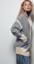 Urban Daizy Contrast Trim Collared Sweater Cardigan Brown Cardigan - Women's (UDZ-TP-00814) – alternate view 5