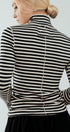Classic Striped Long Sleeve Turtleneck Top in BLACK - Women's T-Shirts & Polos | Urban Daizy