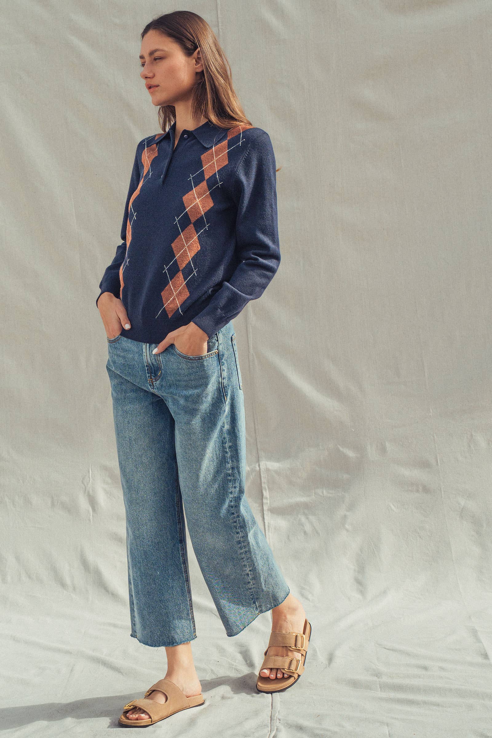 Urban Daizy Relaxed Wide Leg Denim Jeans Denim Jeans - Women's (UDZ-PT-00467) – alternate view 5