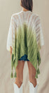 Urban Daizy Ombre Crochet Knit Poncho Tassel Cover-Up Sage Poncho - Women's (UDZ-OT-00492)