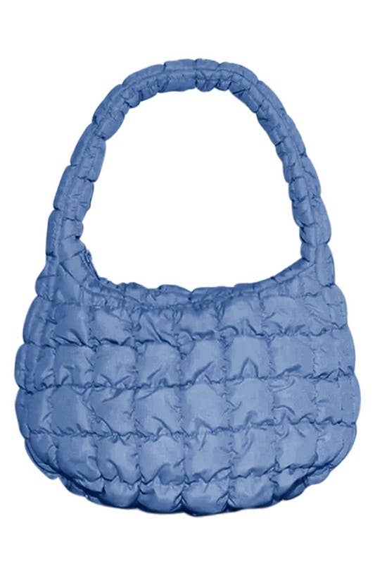 Urban Daizy Puff Quilted Texture Shoulder Tote Bag Blue Shoulder Bag - Women's (UDZ-BG-00007)