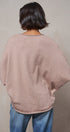 Dolman Sleeve Knit Top Boat Neck Boho Slouchy Sweater in MOCHA - Women's Sweaters | Urban Daizy