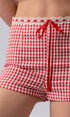 Urban Daizy Gingham Scallop Trim Shorts Brown Shorts - Women's (UDZ-PT-00474) – alternate view 12