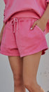 Cotton Blend Knit Lounge Shorts With Elastic Waistband | wholesale pants | Urban Daizy