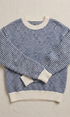Textured Stripe Diamond Knit Sweater