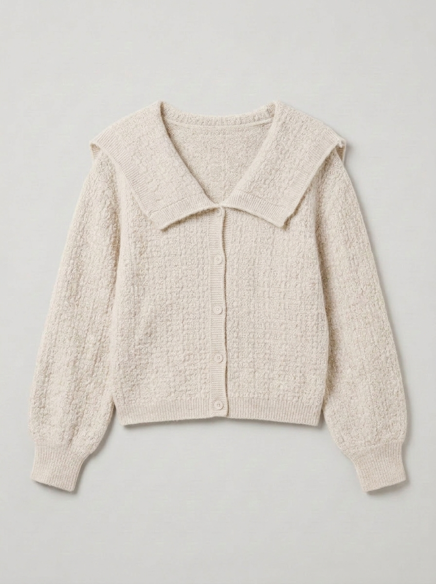 Statement Collar Snap Cardigan