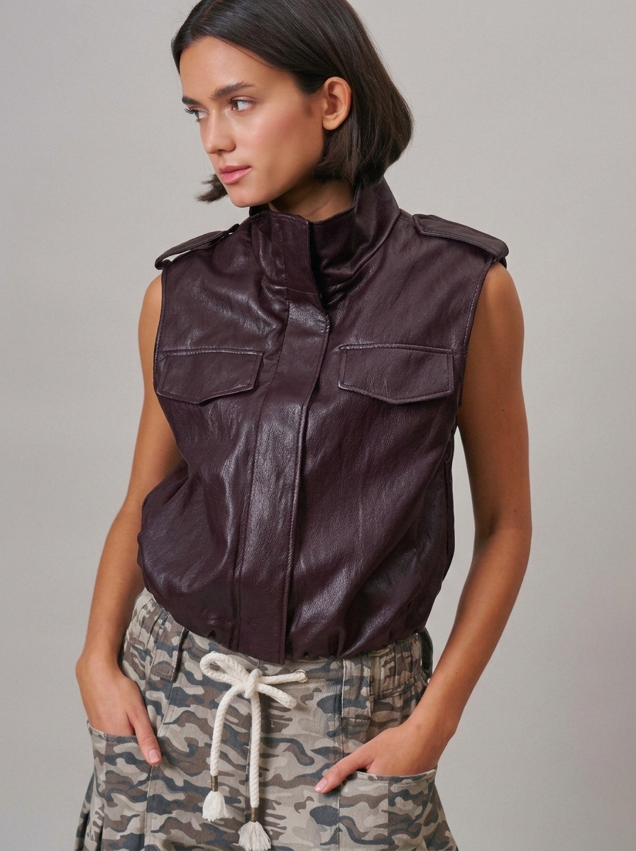 Statement Architectural Coated Vest